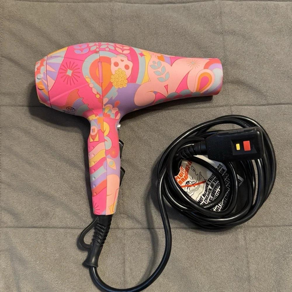 Amika Power Cloud Force 1875W Hair Dryer HMS0007 Pink Floral Design